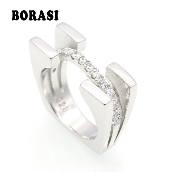 

wedding rings fashion jewelry arrival multicolor ring for women gold/white/rose gold color with zircon anillos, Slivery;golden