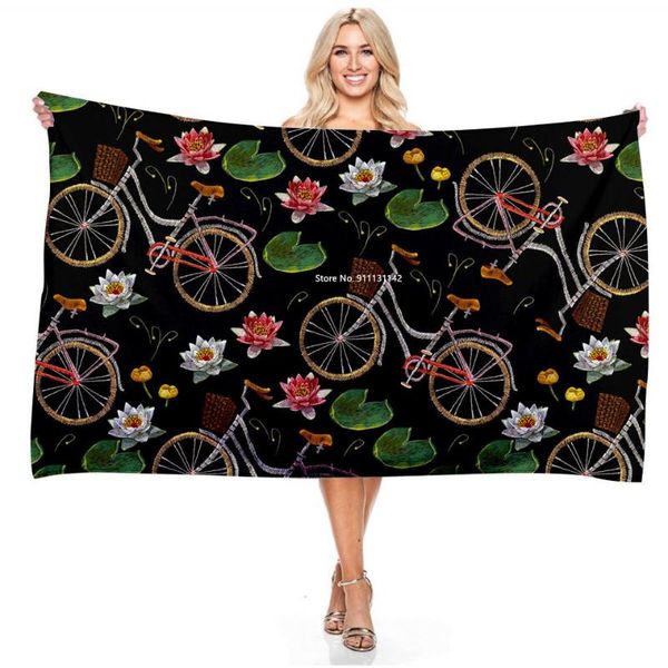 

towel 3d colorful bohemian style star digital print rectangular bath and children absorbent microfiber beach