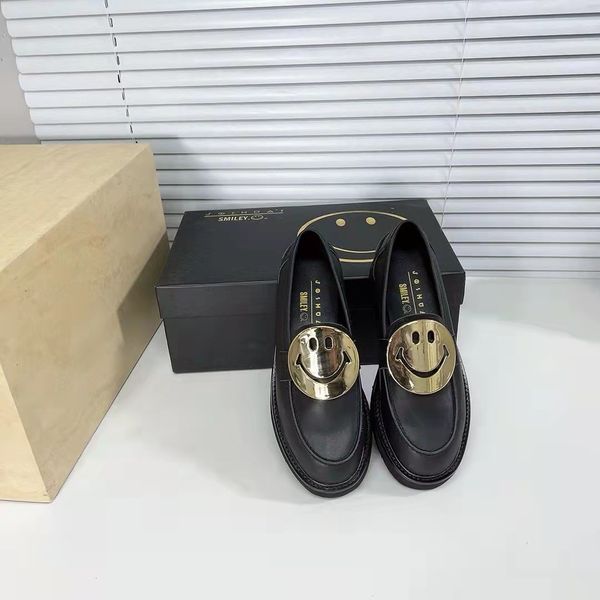 

fashion season shoes joshua sanders smiley loafers gold smile black leather
