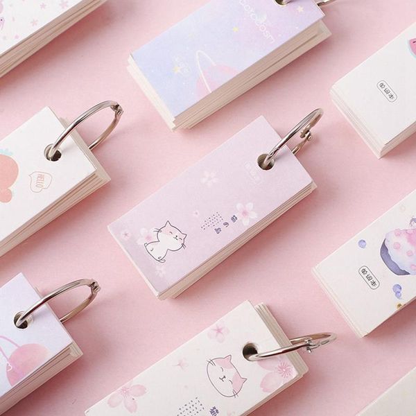 

sheets/pad lovely memo pad mini notebook school supply vocabulary writing pads reciting book office supplies notepads, Purple;pink