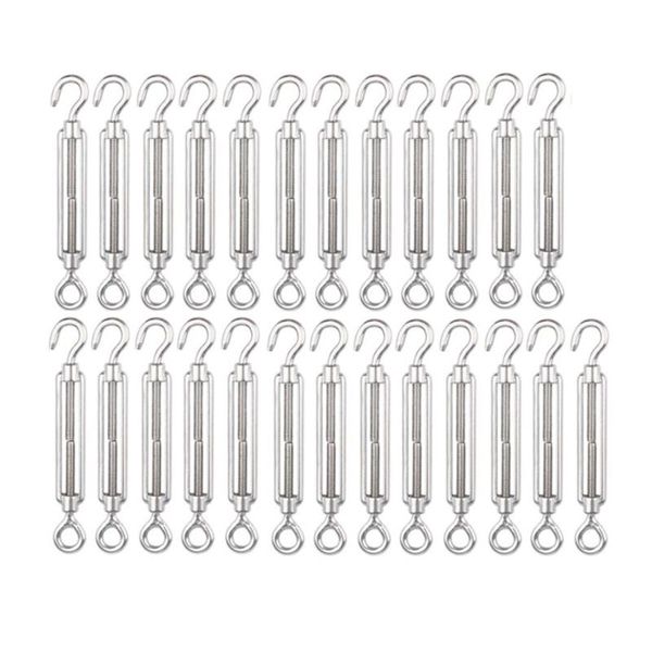 

stainless steel m5 hook & eye turnbuckle wire rope tension pack of 25 hand tools