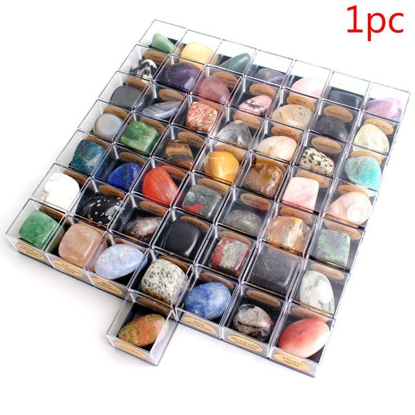 

decorative objects & figurines 1pc natural polished mini crystal om palm tumbled gems quartz pocket stone collection mineral specimen h