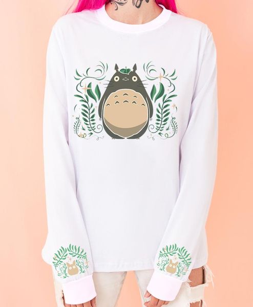 

men's hoodies & sweatshirts japanese anime my neighbor totoro forest friends harajuku hoodie sweatshirt graphic hoody male female top, Black