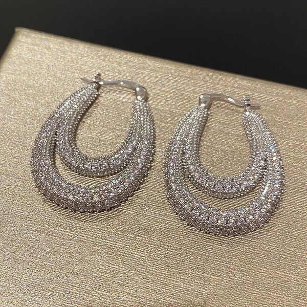 

dangle & chandelier earring women's earrings jewelry for girls fashionable droplet shape geometry shining temperament party wedding chr, Silver
