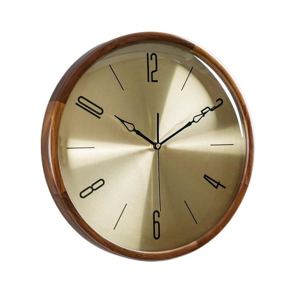 

nordic wall clock modern design luxury wood clocks home decor living room decoration walnut silent watch gift