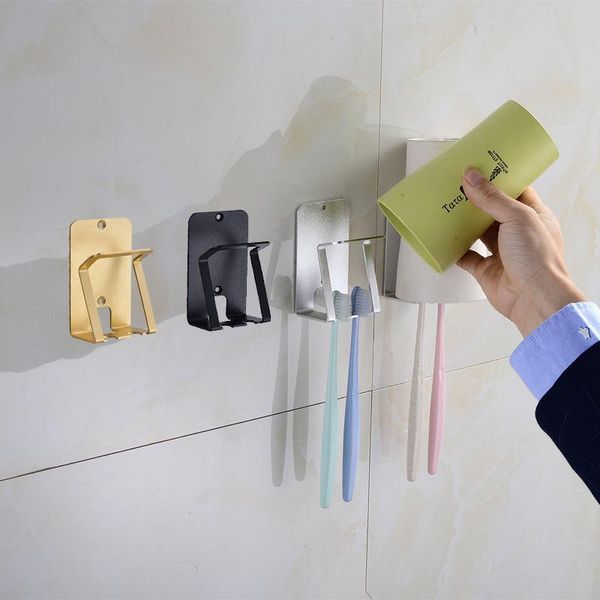 

hooks & rails toothbrush shelf no hole brushing cup wall-mounted bathroom suction storage toothpaste set creative