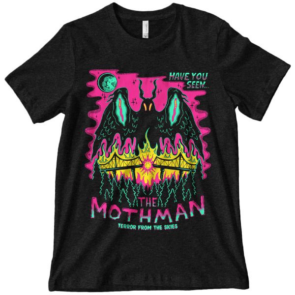 

have you seen 'mothman' terror from the skies t-shirt funny gift idea, White;black