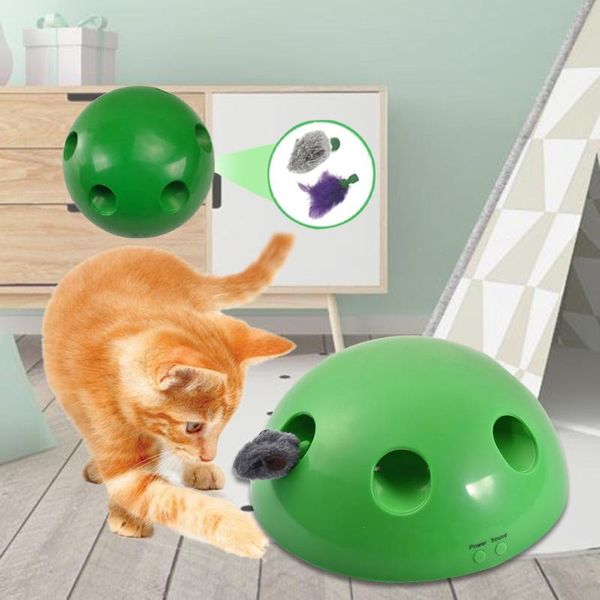 

electric funny cat toy smart interactive mouse toys scratching sharpen claw device pet kitten teaser feather traning