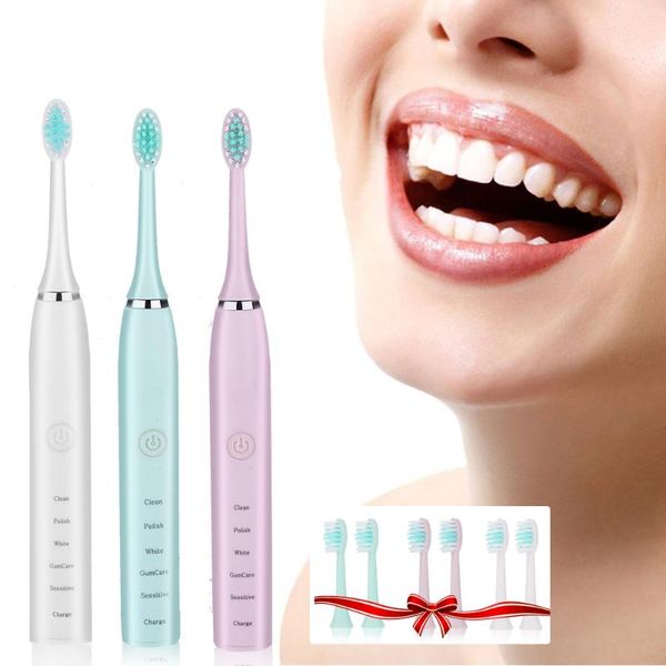 

sonic electric toothbrush deep cleaning teeth usb charging 5 modes waterproof ultrasonic automatic tooth brush smart