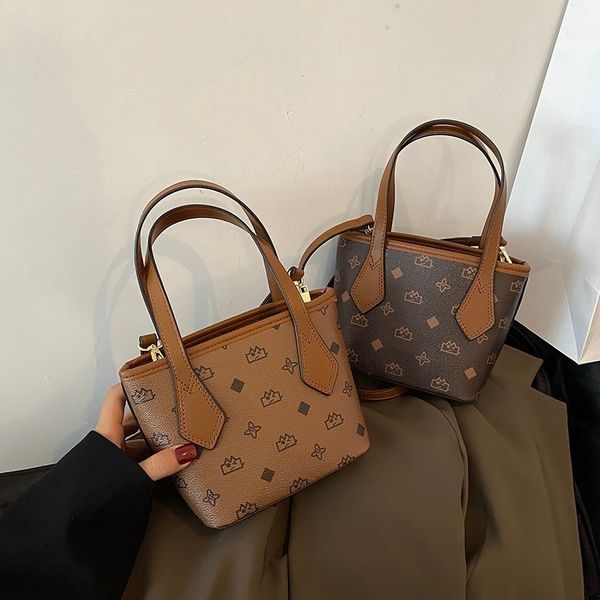 

factory direct sale 75% off small square bucket printed shoulder foreign style tote portable messenger bags