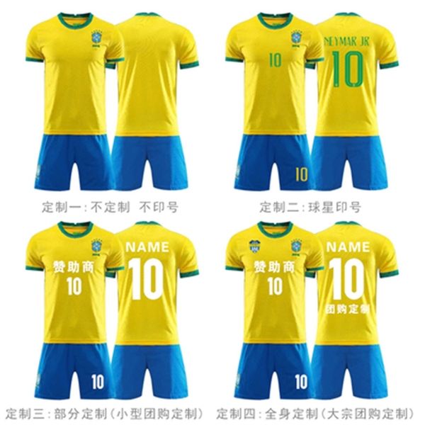 

2020 new brazil national team americas cup home and away football jerseys 10 neymar, Black;white