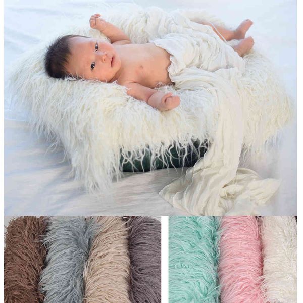 50 * 80см Faux Mur Newborn Получение одеяла Детская фотография Реквизит циновки Младенцы Спящий ковер Младенца Платежное полотенце Photo Fluff 210413