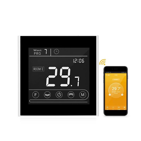 

smart home control wifi thermostat programmable water heating temperature controller led touchscreen backlight remote
