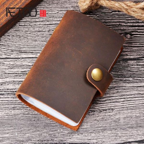 

card holders aetoo leather bag, doka bit clip, cowhide bag, Brown;gray