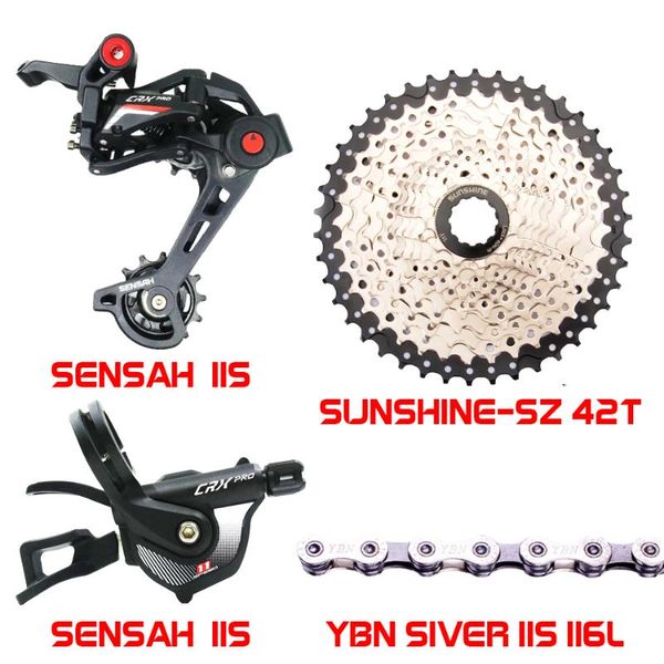 

bike derailleurs sensah crx pro 11 speed bicycle derailleur 46t ybn x10 chain groupset accessories chains and cassett