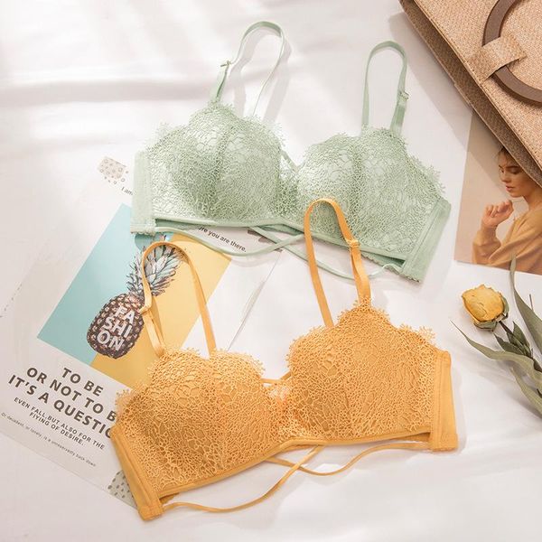 

bras sets wasteheart green women fashion cross straps bra underwear cotton panties lingerie wireless cup a b, Red;black