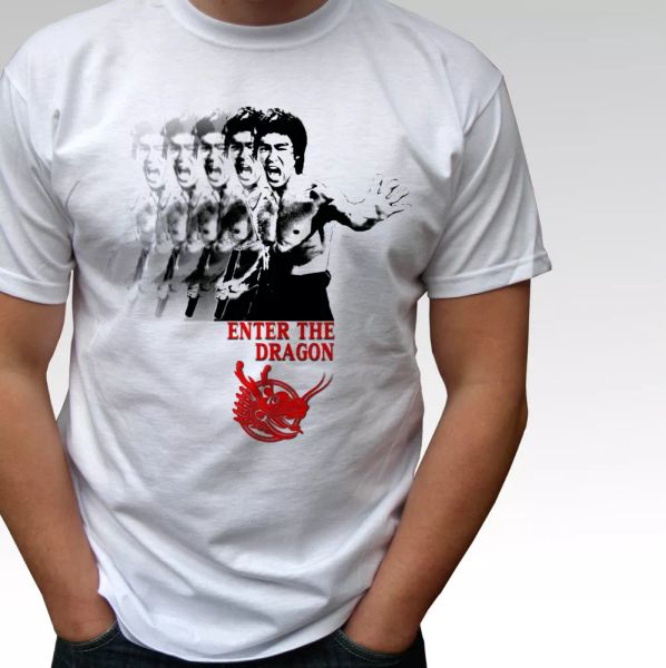 

bruce lee enter the dragon white t shirt - mens and kids sizes, White;black