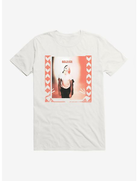 

iggy pop soldier t-shirt, White;black