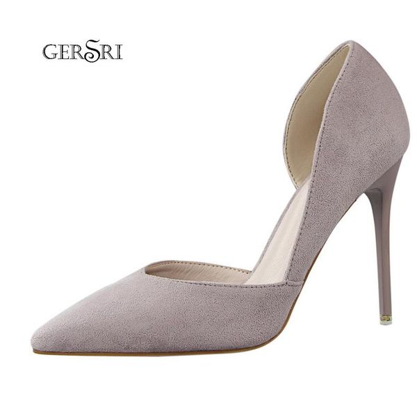 

gersri spring&summer high heel ladies pumps ol office heels fashion wedding shoes bridesmaid dress, Black