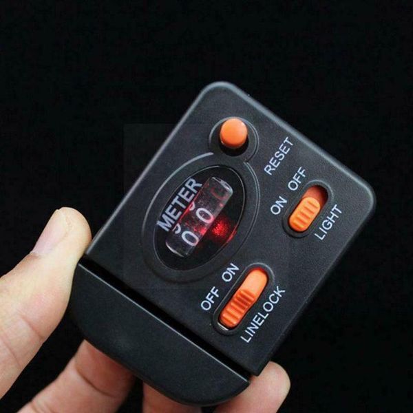 

braid line digital fishing length counter 299.7 feet depth professional tackle fish tool multifunction gauge u6h4