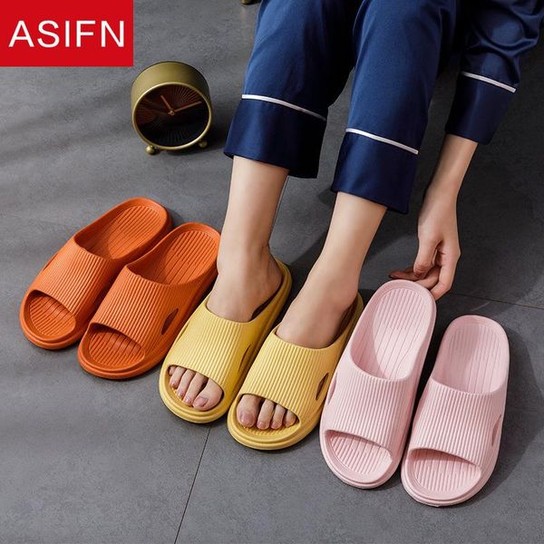 

women cute slippers for home summer indoor bathroom slides bathing non-slip soft bottom house shoes flip flops, Black