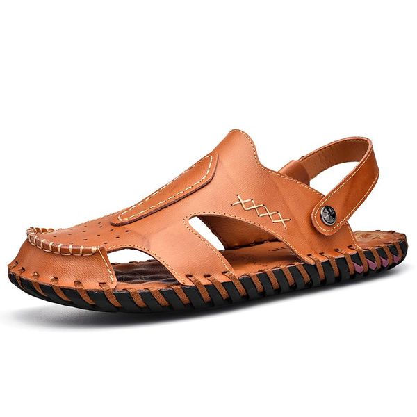 

sandals plage beach for outdoor gladiator loop piel slip man sandalhas 39 shoe sandales rubber walking men roman toe leather s, Black