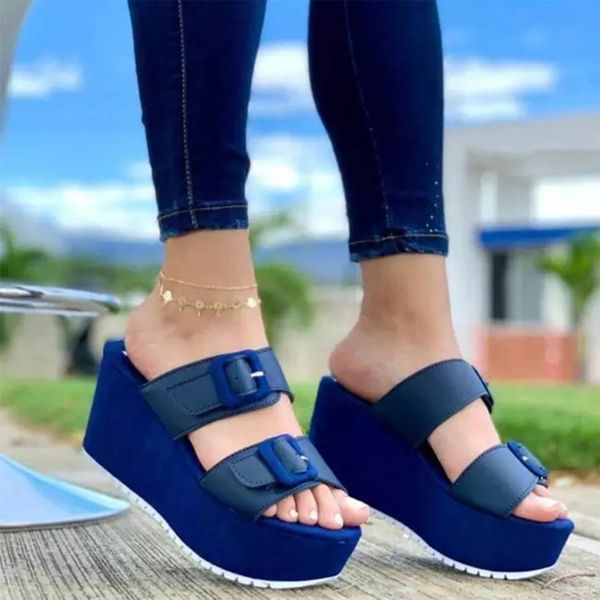 

summer woman wedges slippers casual shoes ladies fashion slip-on female sandals woman shoes new zapatos de sandalia, Black
