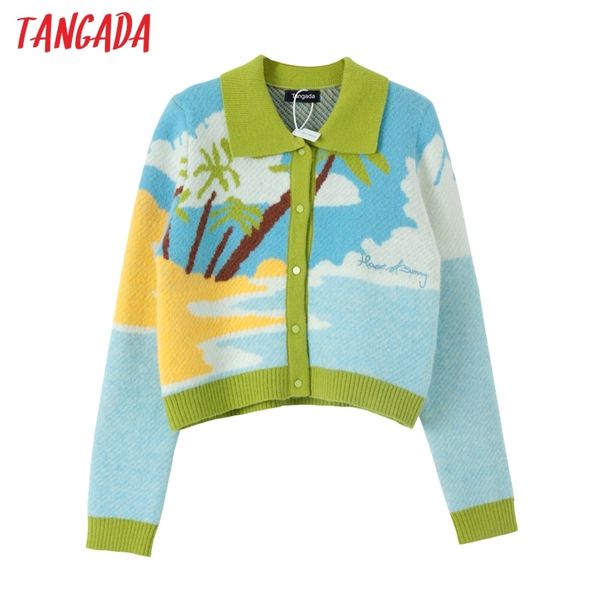 

women elegant tree short vintage jumper lady spring knitted cardigan coat lk5 210416, White;black