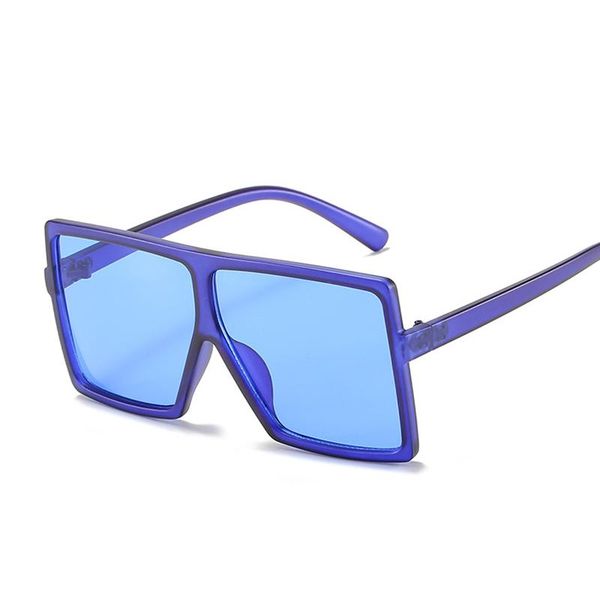 

sunglasses oversized shades kids fashion square sun glasses big frame vintage retro eyewear boys girls oculos de sol feminino, Blue