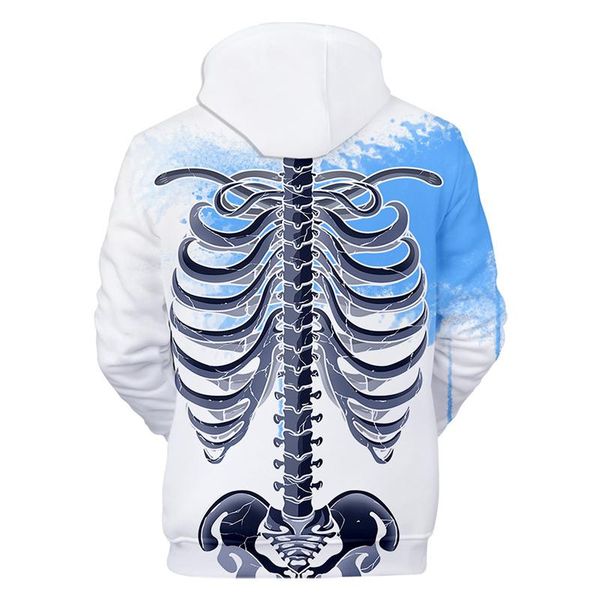 

men's hoodies & sweatshirts people skeleton 3d pullover costume fashion men women hoodie long sleeve boys girls harajuku hooded 4xl, Black