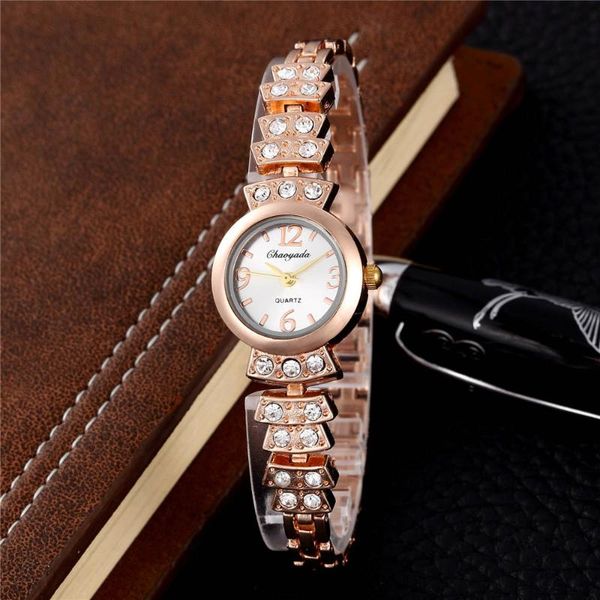 

wristwatches luxury stainless steel strap women fashion small watch ladies casual dress wristwatch clock, Slivery;brown
