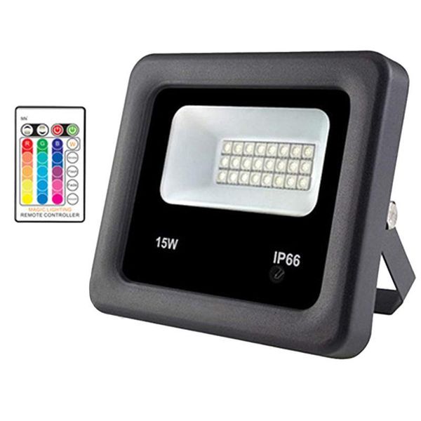 

floodlights rgb floodlight creative colorful lamp courtyard landscape for outdoor outside - us plug (15w, ac85-265v)