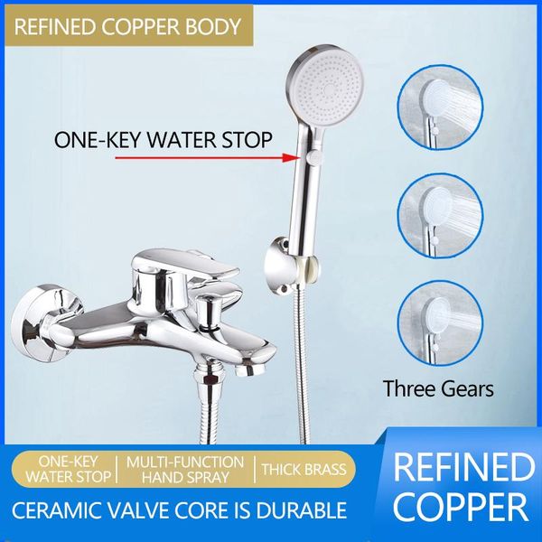 

bathroom shower sets faucet accessories wall mounted handheld water rain head mixer /clod tap