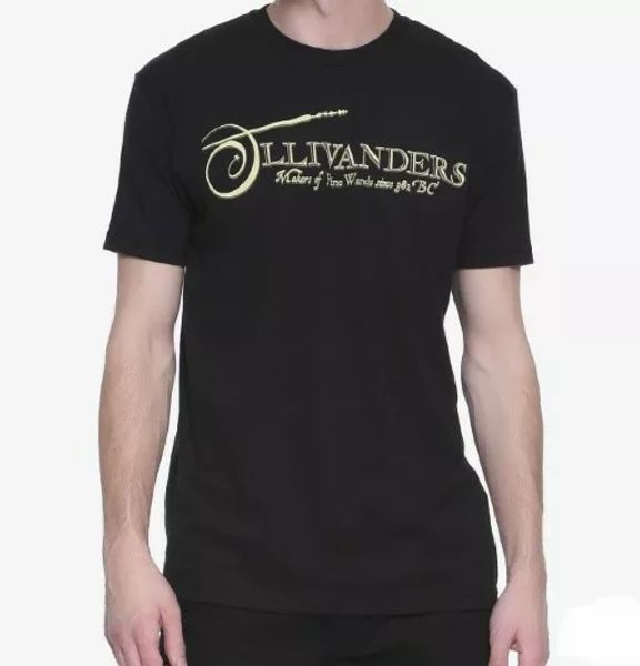 

harry potter ollivanders wand shop logo t-shirt new 100% authentic, White;black