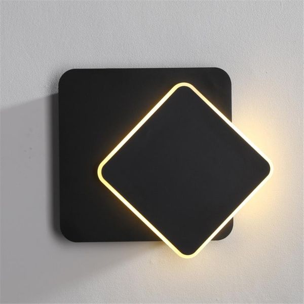 

wall lamp beiaidi nordic 360 degree rotation adjustable bedside light modern aisle square reading restaurant el sconces