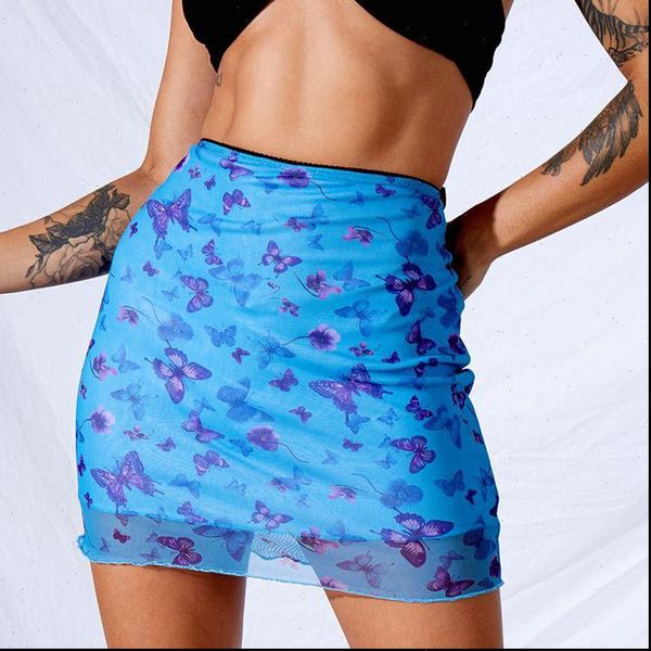 

y2k aesthetic mesh harajuku women skirt pint high waist mini summer female bodycon fashion streetwear clothes, Black