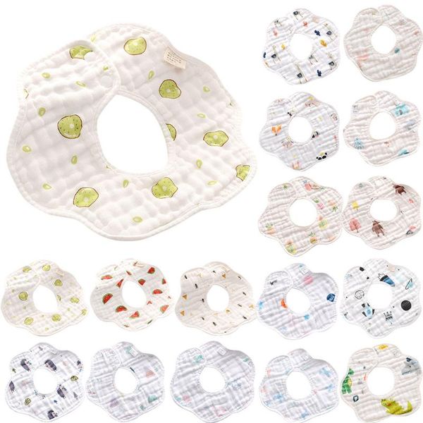

baby cartoon bibs cotton born soft 360 degree rotating saliva towel dripping infant feed burp cloths &
