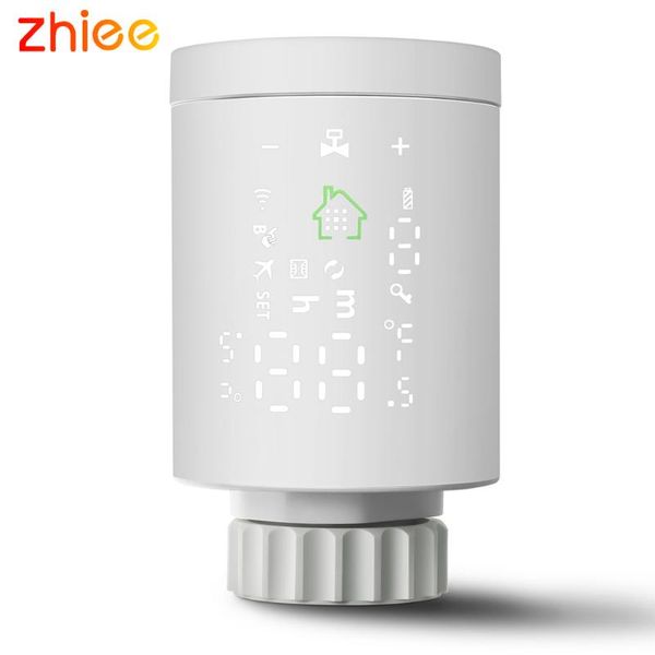 

smart home control zigbee3.0 radiator actuator programmable thermostatic valve temperature controller voice via alexa