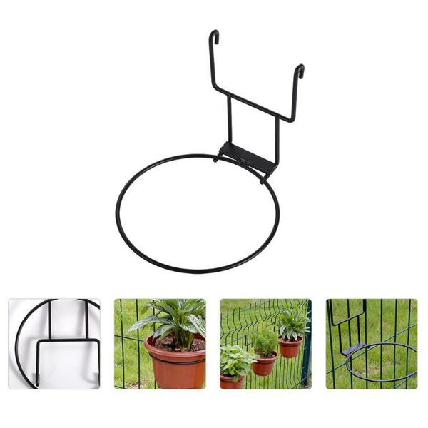 

hooks & rails 1pc iron bracket wall hanger rack ring for holding planters flower pots