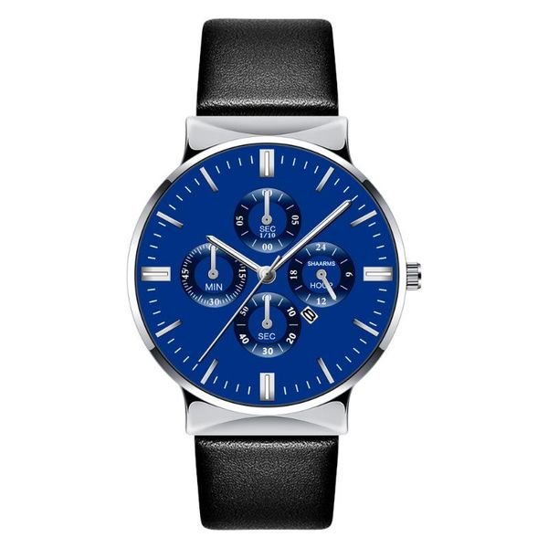 

wristwatches 2021 style watches men fashion casual business quartz male wrist watch alloy case leather sports reloj homb, Slivery;brown