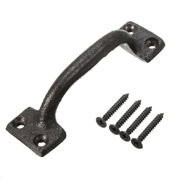 

handles & pulls cabinet door handle 10cm antique rustic style cast iron black gate pull with screws for home hardware