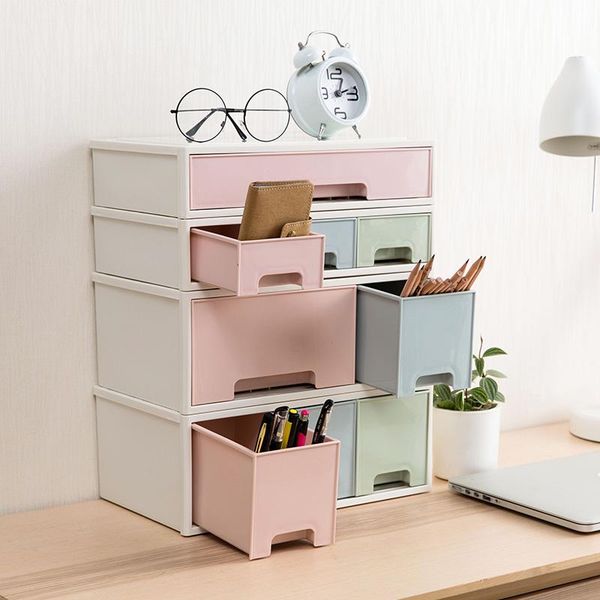 

makeup jewelry drawer organizer office storage deskcosmetic case plastic brush box lipstick remote control holder boxes & bins