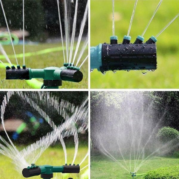 

watering equipments 3-head 360 angles rotating sprinkler with support rod garden systems pc lawn automatic 1 e8g3