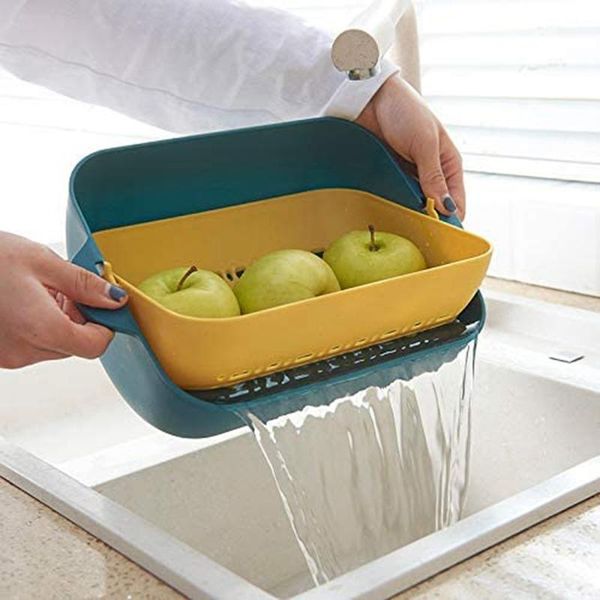 

storage baskets strainer colander bowl sets washing and for fruits vegetable cleaning mixing basket