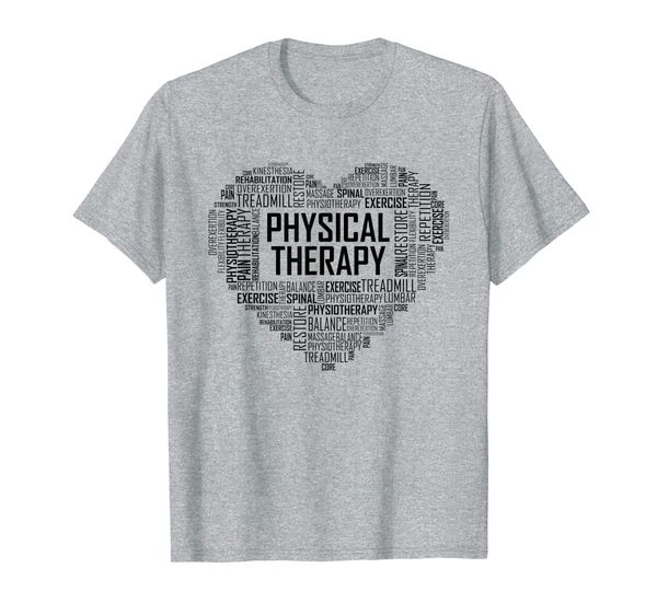 

pt physical therapy t shirt gift heart therapist month, White;black