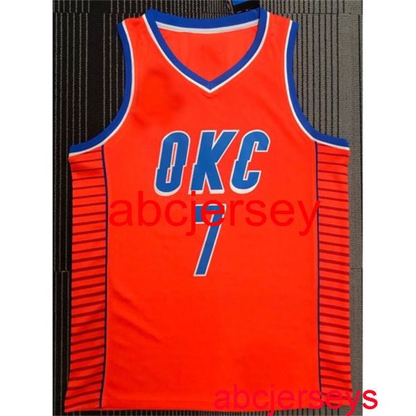 

7# anthony 2021 orange basketball jersey, Black
