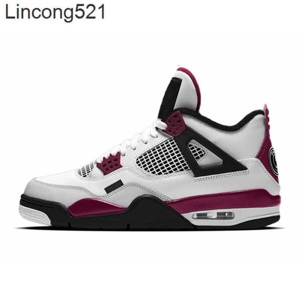 

men 4 4s basketball shoes red metallic new bred what the neon court purple black-cat cement mens trainers sport sneakers 7-13cvgl