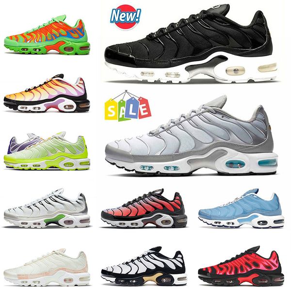 

tn plus cushion running shoes for mens women black white smoke grey specail pink snakeskin bleached aqua hyper blue trainers sneakers eur 36