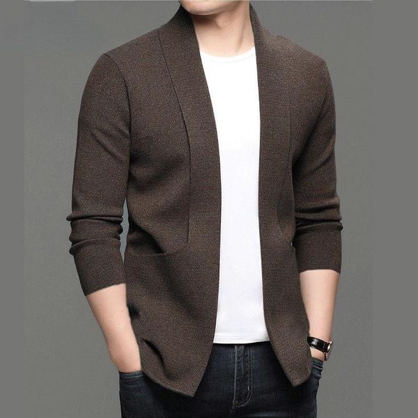 

men's sweaters 2021 spring autumn fashion mens vintage long sleeve knitted cardigans men casual knitwear sweater male e160, White;black