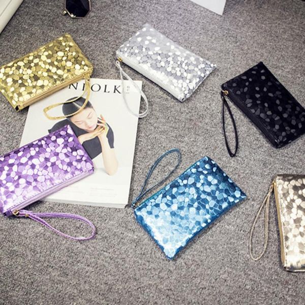 

evening bags 2021 ladies laser sequins korean clutches mobile phone cracked makeup women luxury handbags designer